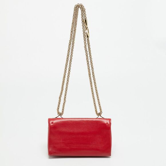 Valentino Va Va Voom Mini Red Leather Chain Clutch - Picture 4 of 7